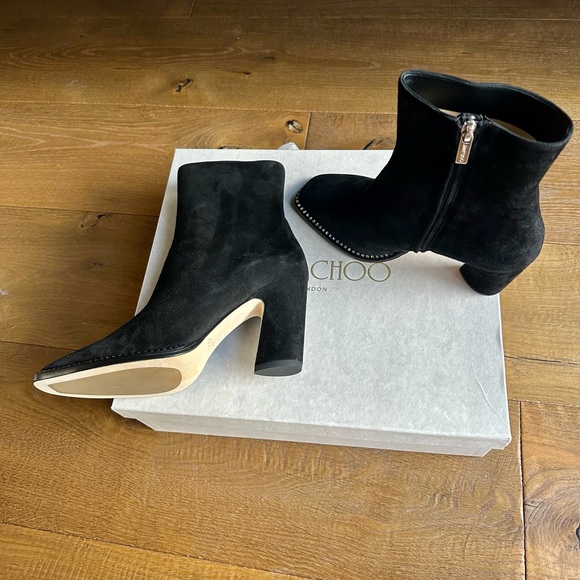 JIMMY CHOO  Women’s Mavin suede ankle boots in black.        Size 37 - Picture 3 of 7